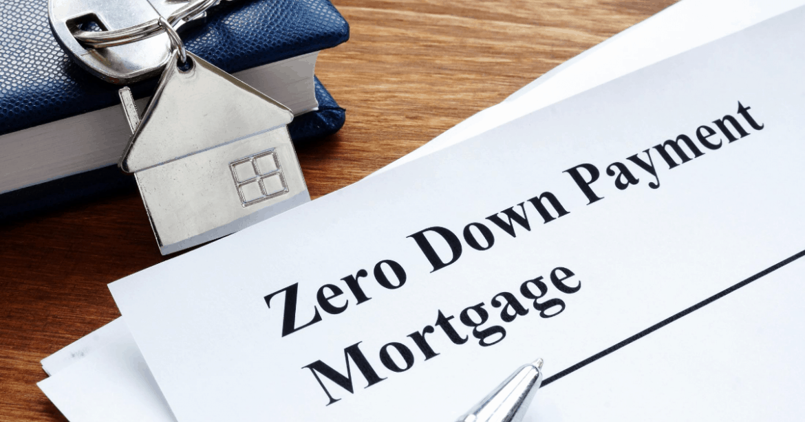 zero down payment mortgage document