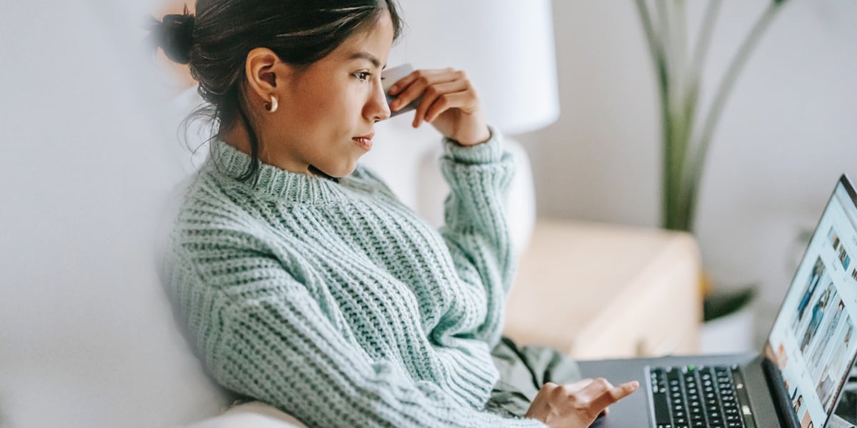 Girl working on personal computer